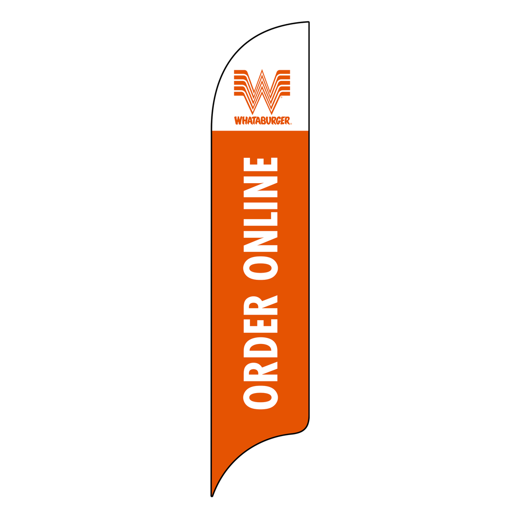 15' Whataburger Order Online orange AdverSail Flag