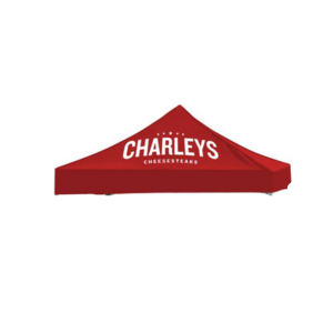 10' x 10' Charleys Philly Steaks Red Logo Tent Topper
