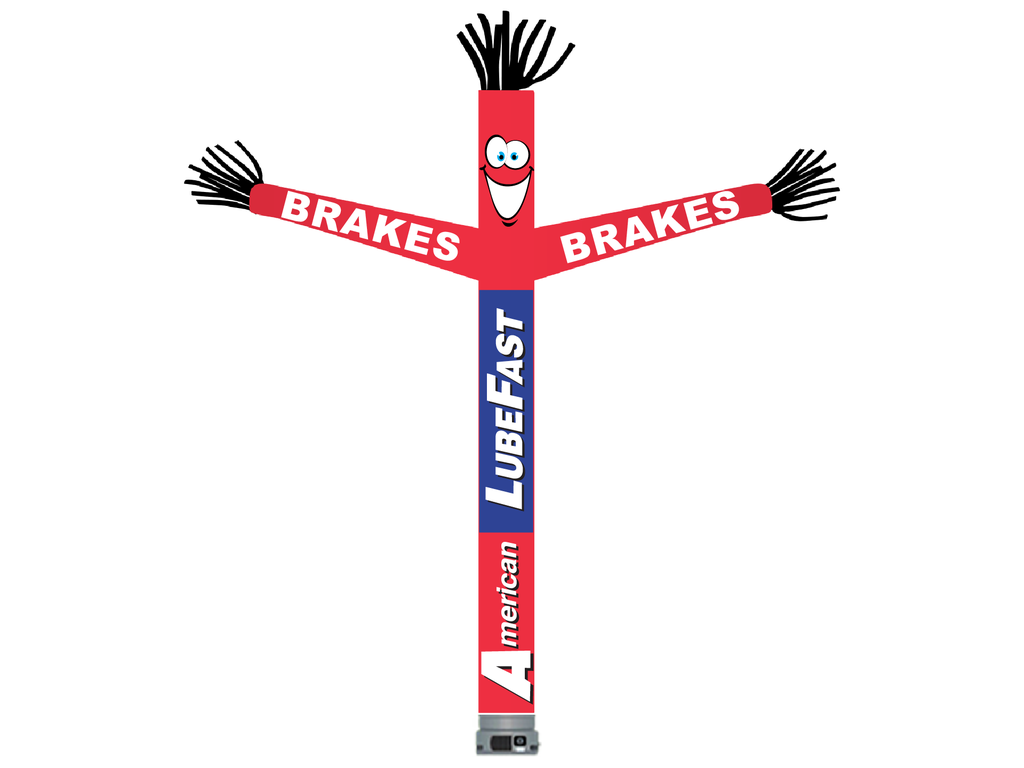 18' FullSpeed American LubeFast Red Brakes Tube Dancer Fabric Only (with face & arms)