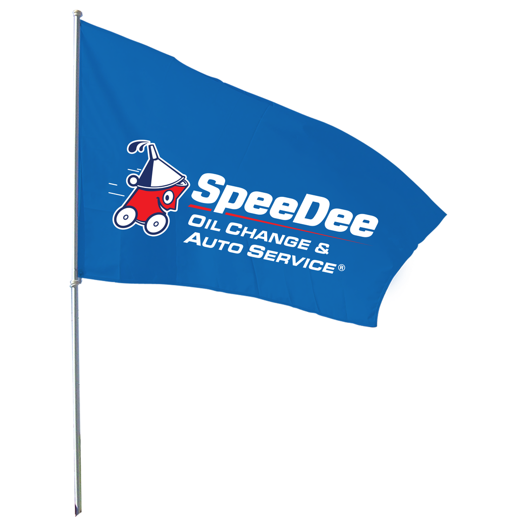 3x5 FullSpeed Automotive SpeeDee Blue Logo Flag