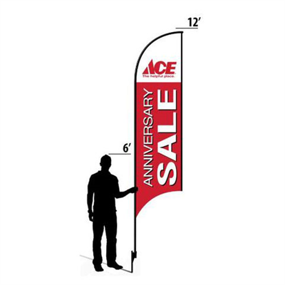 12' Ace Hardware Anniversary Sales AdverSail Flag