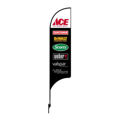 12' Ace Hardware Black Best Brands (2020)  AdverSail Flag