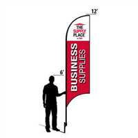 12' Ace Hardware The Supply Place Business Supplies AdverSail Flag