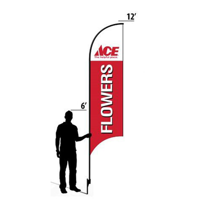 12' Ace Hardware Flowers AdverSail Flag