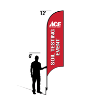 12' Ace Hardware Soil Testing Event AdverSail Flag