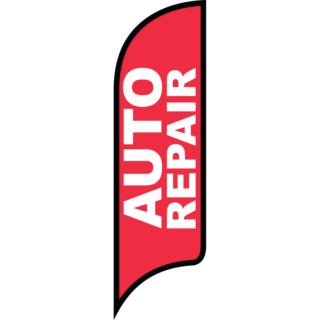 12' FullSpeed Automotive Red Auto Repair AdverSail Flag