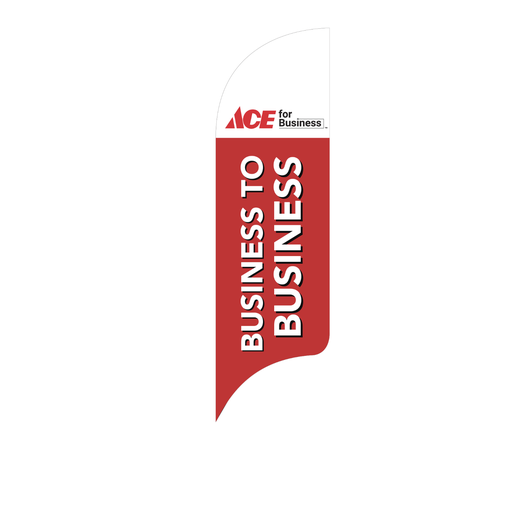 12' Ace Hardware Red Ace For Business, Business to Business AdverSail Flag