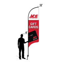 12' Ace Hardware Gift Cards AdverSail Flag