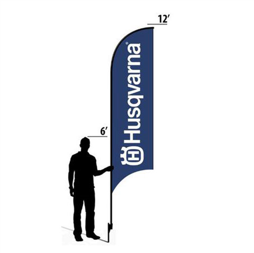 12' Ace Hardware Blue Husqvarna AdverSail Flag