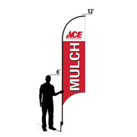 12' Ace Hardware Mulch AdverSail Flag