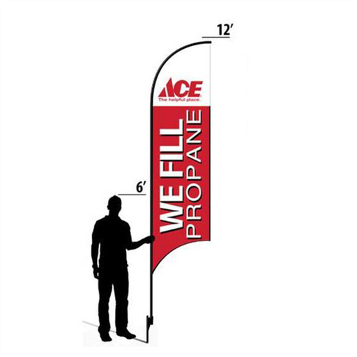 12' Ace Hardware We Fill Propane AdverSail Flag